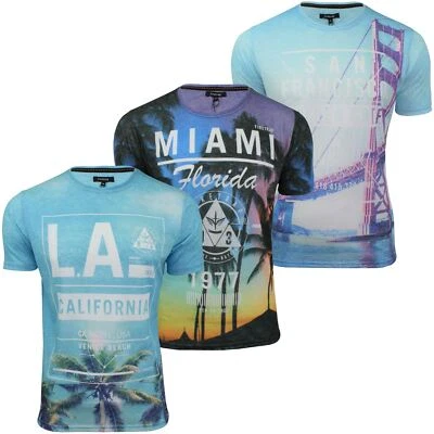 £8.99 • Buy Firetrap Mens T-Shirt  Sunny Tee USA City Print