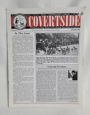 Vintage Covertside Masters Of Foxhounds Fox Hunting Newsletter Publication 1997 • $14.99