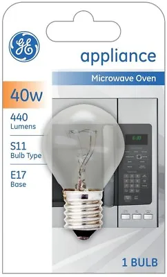 40w GE S11 HIGH INTENSITY BULB 90401 Intermediate E17 Base Microwave Oven 40S11N • $22.33