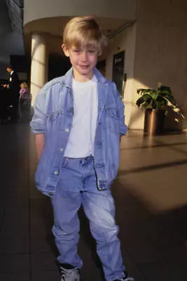 Child Actor Macaulay Culkin Wearing A Denim Shirt Over A White T-S- Old Photo • £5.63