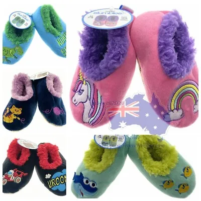 Slumbies Pairable NonSlip Soft Slipper  Toddler Car Cat Unicorn Shark Dinoasour  • $21.99