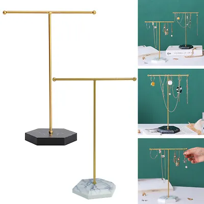 Fashion T-shaped Jewelry Display Stand Earring Necklace Rack Convenient Access • £5.99