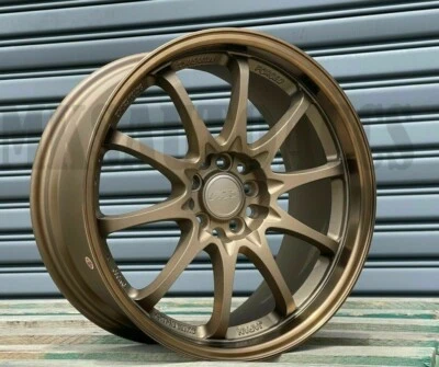 $1099.99 • Buy Ce28 Style Alloy Wheels 17x8 38p 5x100 5x114.3 Sanding Bronze + Clear Brz Lip