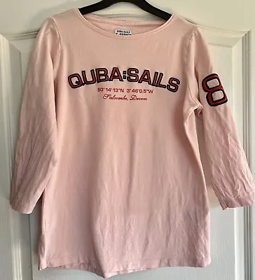 Quba Sails Nautical Pink Number Sporty Top Size 8 • £5