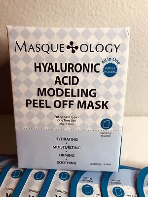 Masque Ology Face Hyaluronic Acid Modeling Peel Off Mask Box Of 12 • $19.98