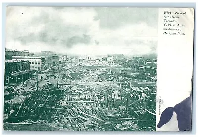 C1905 View Ruins Tornado YMCA Disaster Meridian Mississippi MS Vintage Postcard • $19.47