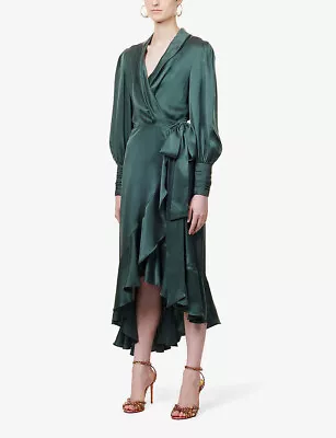 Zimmermann Silk Wrap Midi Dress Size 1 • $369