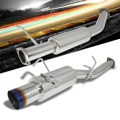 Catback Exhaust System 4  Round Burnt Tip For 89-94 Nissan 240SX S13 • $141.12