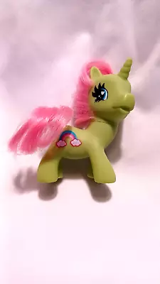 VTG MY LITTLE UNICORN PONY W/A RAINBOW-PINK HAIR-NECK TURNS-3  T ALL X  3  LONG • $8