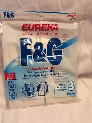 Eureka F & G  Disposable Dust Vacuum Bags 3 Pack #52320B NEW • $6.50