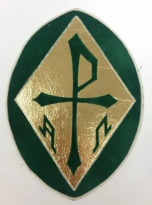 Vintage Dark Green Velvet PX Emblem Embroidered Vestment Altar 1 Pc. • $32