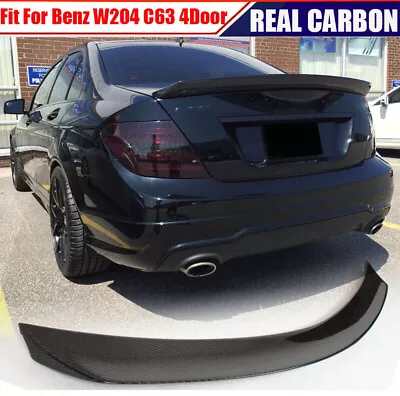 REAL CARBON Rear Trunk Spoiler Wing For Benz W204 C250 C300 C63 Sedan 2008-2015 • $166.24