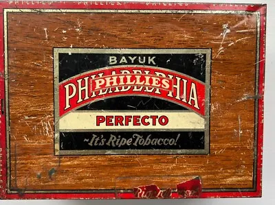 Bayuk Perfecto Philadelphia Phillies Tin 5 Ct Cigar Box Tobacco Advertising • $23.88
