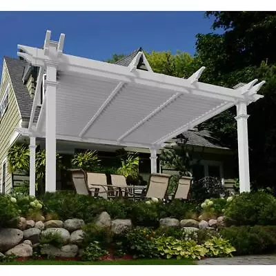 Vita Brandenburg Louvered Vinyl Pergola • $2660.99