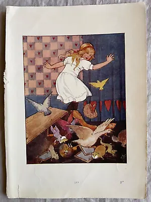 Alice In Wonderland 1922. Antique Lithograph By Margaret Tarrant - Art Décor • $15