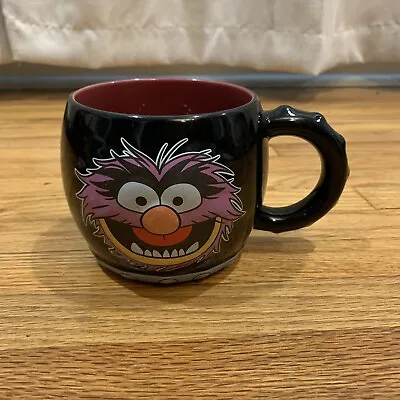 Muppets Animal Disney Store Embossed Black Coffee Tea Mug Cup Monster Chain • $6