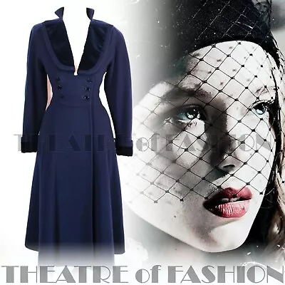£675 • Buy COAT JACKET VINTAGE VICTORIAN CORSET CASHMERE MANSFIELD RIDING 10 12 14 40s 50s