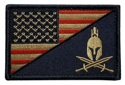 2ND AMENDMENT Molon Labe Spartan Subdued USA Flag Patch [Hook Fastener -SP21] • $7.99