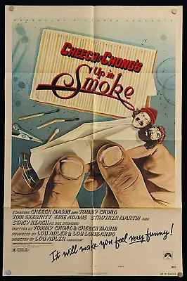UP IN SMOKE (1978) Rare Vintage NM One Sheet Movie Poster CHEECH & CHONG 🍿🎬🔥 • £240.15