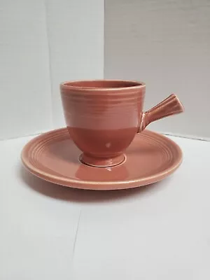 Vintage Homer Laughlin Fiesta Rose Demitasse Cup & Saucer Set  VHTF • $349.95