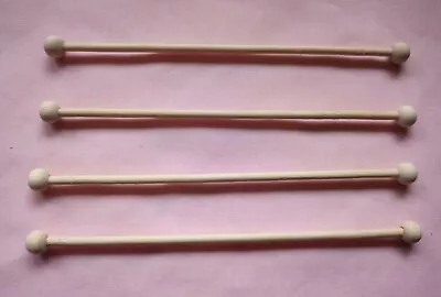 Dolls House 4 Handmade Wooden Adjustable Curtain Poles/rails • £2.49