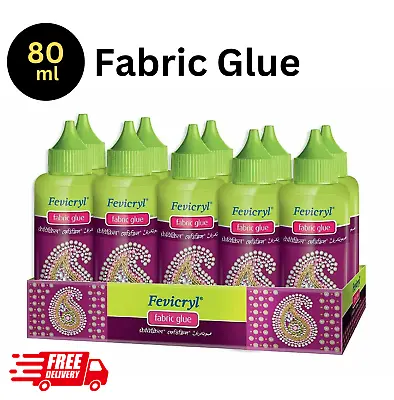 80ml Fabric Glue Textile Hemming Adhesive Craft Sewing No Stitch Strong Glue     • £25.99