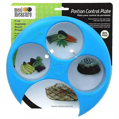 Meal Measure Portion Control Plate Blue 1 Piece • $14.21