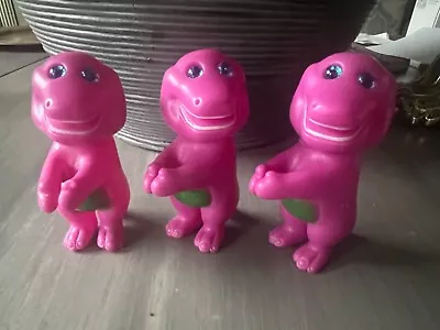 Rare Vintage Barney Figures 3  Squishy Plastic Korea • $10