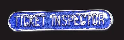 Ticket Inspector Blue Enamel Railway Train Locomotive Pin Badge • £5.50