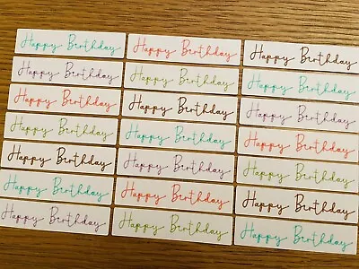 20x Happy Birthday Card Toppers Sentiments Banners Papercraft Card Making • £2.79