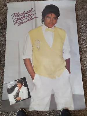 Michael Jackson HUGE - Beautiful 1982 BIG ORIGINAL PROMO ONLY POSTER - Thriller! • $27.99