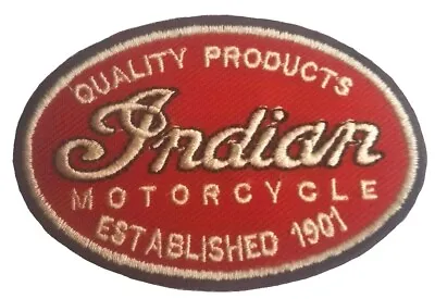 Motorcycle Indian Patches Vest Classic Oval Motorbike Jacket Indian Rider Patch • $6.99