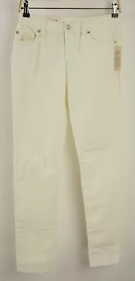 New Vince Camuto Women's 27 X 29 Ivory Cotton Corduroy 5 Pocket Skinny Jeans • $21.99