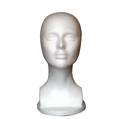 Female Foam Mannequin Manikin Head Model Shop Wig Hair Jewelry Display Stand HOT • $7.95