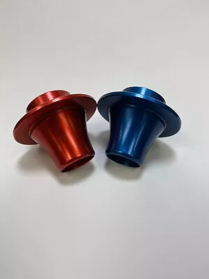 RED/BLUE/RAW Billet Aluminum CNC Yamaha Banshee Toomey Exhaust Tips 350 T5 T6 • $95