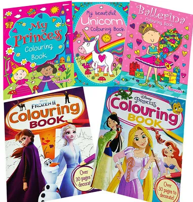 £2.89 • Buy DISNEY Girls Colouring Books Childrens Book Princess Ballerina Frozen Unicorn