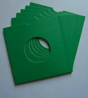 10 X 7  Green Cardboard Record Sleeves Cover Card 7 Inch Single Sleeve • £12