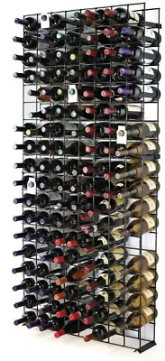 $134.99 • Buy Home Wall Mount 144-Bottle Wine Floor Display Collecter Storage Grid Rack Black 