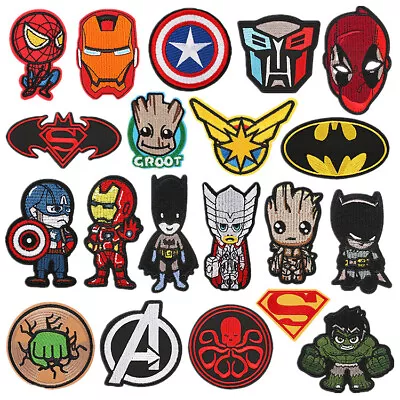 20 Ps Marvel Hero Sew-on Iron On Patches Lot Embroidered Badge Clothes • $14.99