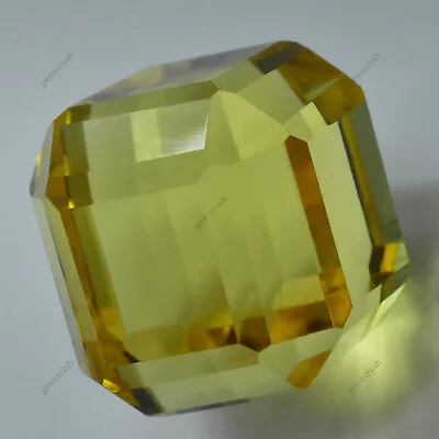 Lab-Created Yellow Cube Sapphire 46.10 Ct Pendent Size Gemstone CERTIFIED • $20.80