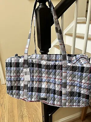 Vera Bradley Perfect Plaid Multicolor Large Travel Duffel Bag Tote NWT • $65.75