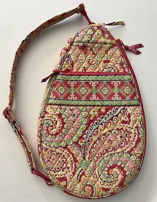 Vera Bradley Retired Capri Melon Tennis Racquet Cover Paisley $65 Retail EUC! • $24.99