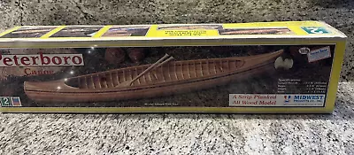 Vintage*The Peterboro Canoe Model Kit By MIDWEST 1:12 Scale Wooden Boat *NEW* • $29.99