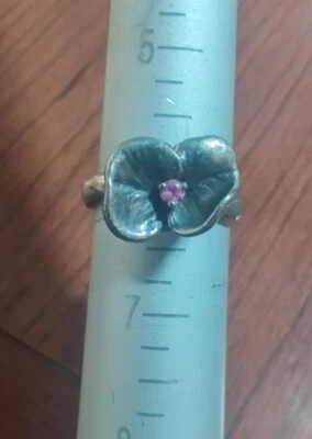 James Avery Retired Sterling Silver Petite Blossom Ring Pink Sapphire Size 6 • $301.14