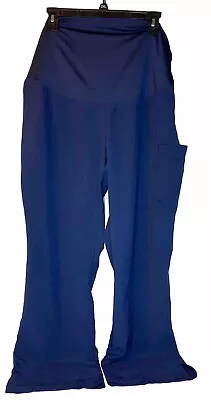 Med Couture Plus One Women's 4 WAY ENERGY STRETCH  Blue Maternity Pants Size Lg • $15