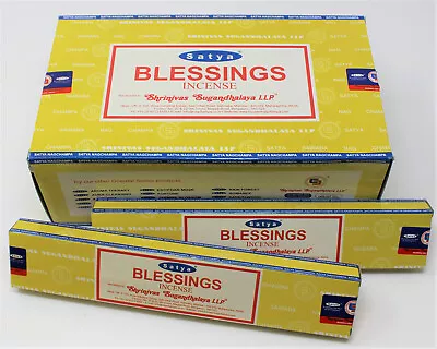 Satya Nag Champa BLESSINGS Incense Sticks: Choose Choose 15 30 45 90 Or 180 Gm • $4.90