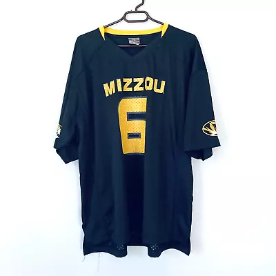 Missouri Tigers Football Jersey Adult XL Knights Apparel Black Mesh Mizzou #6 • $24