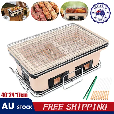 Japanese Korean Charcoal BBQ Grill Ceramic Hibachi Table Top Yakitori Barbecue • $57.99