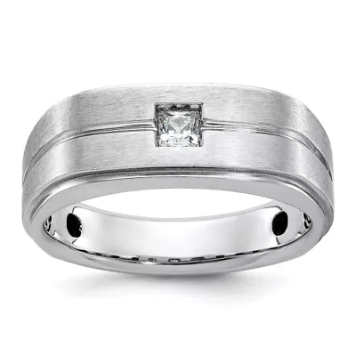 14K White Gold Mens 1/6 Carat Diamond Ring • $1512