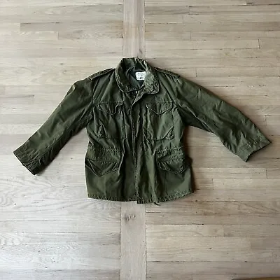 Vintage Alpha Industries Cold Weather Field Coat Mens Medium S Green M65 OG 107 • $99.99